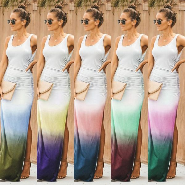 womens clothing summer women designer casual dress sleeveless scoop neck gradient color split printed dress street style, Black;gray
womens clothing summer women designer casual dress sleeveless scoop neck gradient color split printed dress street style, Black;gray