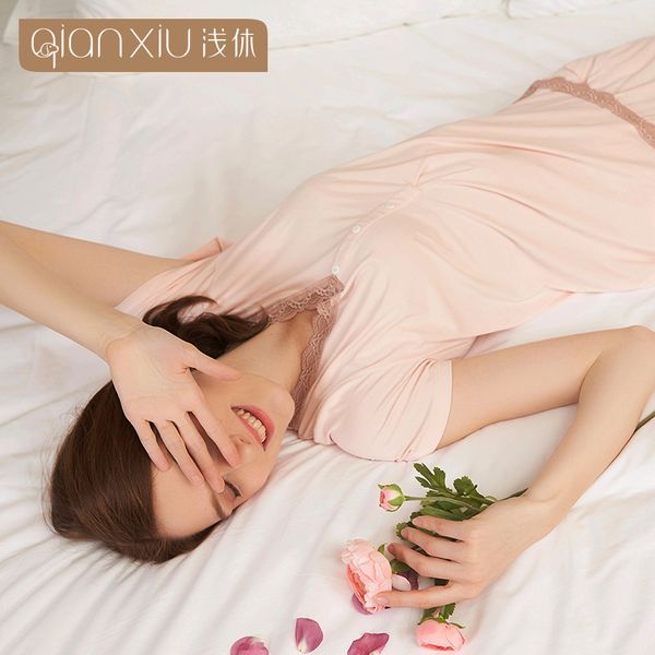 qianxiu spring & summer half sleeved long pants women pajamas sets lace splice pyjamas sets nightwear woman sweet home clothes, Blue;gray
qianxiu spring & summer half sleeved long pants women pajamas sets lace splice pyjamas sets nightwear woman sweet home clothes, Blue;gray