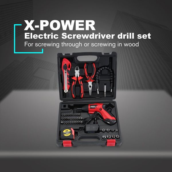 x-power 4.8v rechargeable cordless electric screwdriver drill bit kit set household diy screw power driver sleeve tool set
x-power 4.8v rechargeable cordless electric screwdriver drill bit kit set household diy screw power driver sleeve tool set
