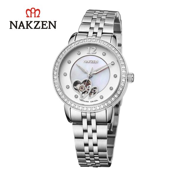 japanese watch nakzen women automatic mechanical watch stainless steel band business two optional ss6036, Slivery;brown
japanese watch nakzen women automatic mechanical watch stainless steel band business two optional ss6036, Slivery;brown