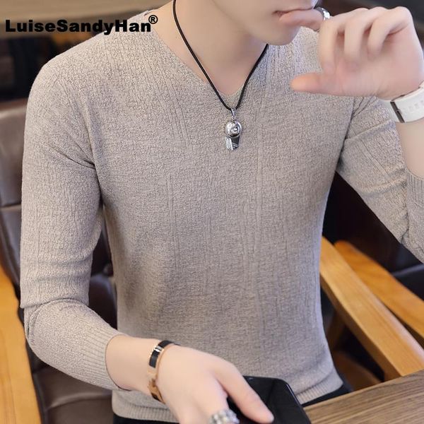 thin long-sleeved simple fashion sweater man v-neck slim commuter undecorated bottoming knitted sweater pullover man spring 2020, White;black
thin long-sleeved simple fashion sweater man v-neck slim commuter undecorated bottoming knitted sweater pullover man spring 2020, White;black