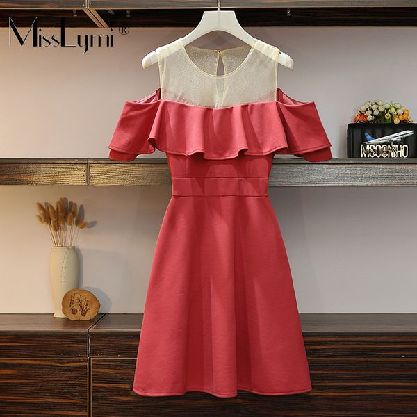 l-4xl plus size women runway party dress summer 2019 see through mesh off shoulder patchwork ruffle tunic a-line dresses, Black;gray
l-4xl plus size women runway party dress summer 2019 see through mesh off shoulder patchwork ruffle tunic a-line dresses, Black;gray