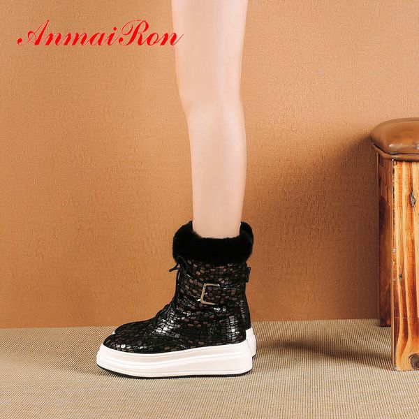 anmairon 2019 slip-on fashion round toe genuine leather platform boots snow boots short plush sheepskin women size 34-40, Black
anmairon 2019 slip-on fashion round toe genuine leather platform boots snow boots short plush sheepskin women size 34-40, Black