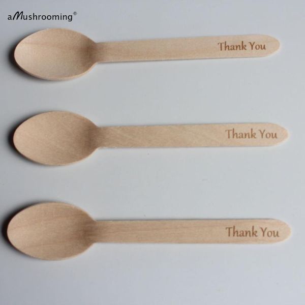 100 laser engraved thank you spoons disposable tableware wood spoons personalized text font
100 laser engraved thank you spoons disposable tableware wood spoons personalized text font