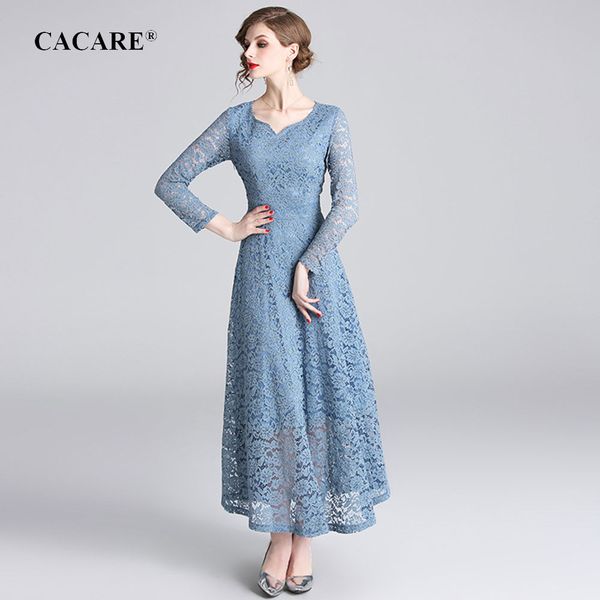 cacare full lace women long dress autumn elegant woman cloth maxi dresses f0050 long sleeve big hem waist belt, Black
cacare full lace women long dress autumn elegant woman cloth maxi dresses f0050 long sleeve big hem waist belt, Black