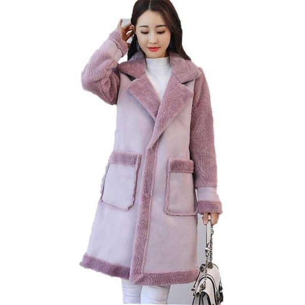 2018 осень зима искусственные дубленки женщины утолщаются теплая замша кожаная куртка женские ягнята шерсть длинная верхняя одежда мотоцикла, Black
2018 осень зима искусственные дубленки женщины утолщаются теплая замша кожаная куртка женские ягнята шерсть длинная верхняя одежда мотоцикла, Black