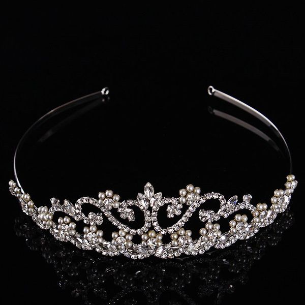 vintage pearl rhinestone crown womens crystal hairband silver plated bridal tiara wedding accessory party flower jewelry my95, Golden;white
vintage pearl rhinestone crown womens crystal hairband silver plated bridal tiara wedding accessory party flower jewelry my95, Golden;white