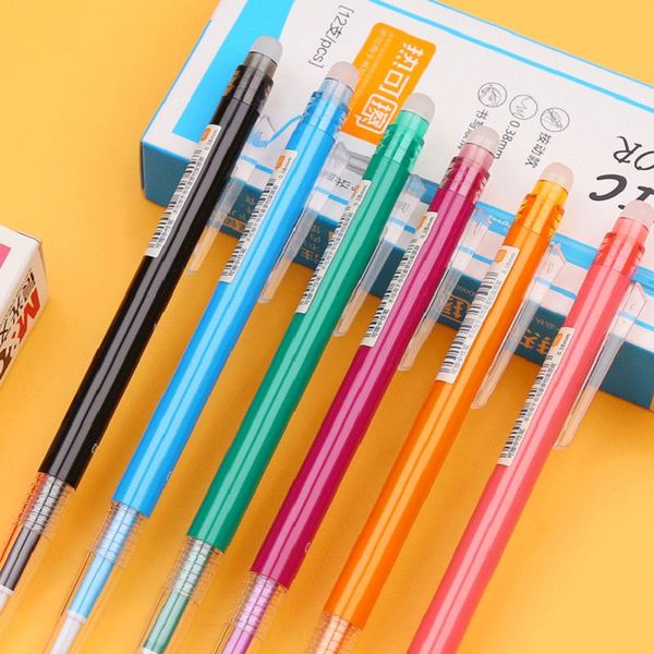 12 pcs pupils erasable gel pen 0.38mm erasable gel pen writing black crystal blue red h9501
12 pcs pupils erasable gel pen 0.38mm erasable gel pen writing black crystal blue red h9501
