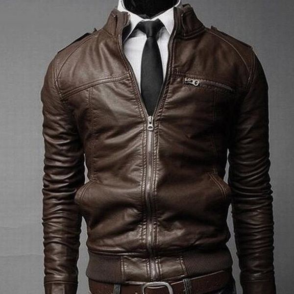 men's fur & faux slim arrive brand motorcycle leather jacket men jackets jaqueta de couro masculina mens coats, Black
men's fur & faux slim arrive brand motorcycle leather jacket men jackets jaqueta de couro masculina mens coats, Black