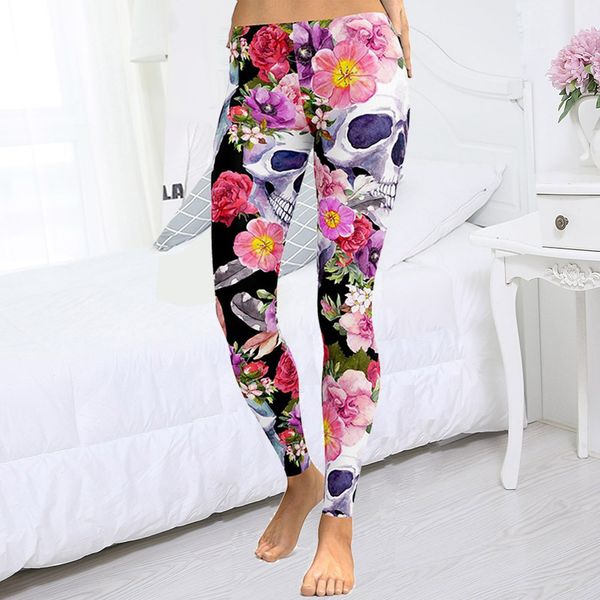 2019 new style spring and autumn star digital printing rose skeleton slim fit leggings slim fit stretch yoga pants women's, Black
2019 new style spring and autumn star digital printing rose skeleton slim fit leggings slim fit stretch yoga pants women's, Black