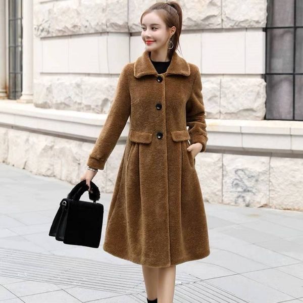 women 2019 winter real fur coat soft natural sheep shearing overcoat female slim thicken warm genuine lamb fur wool jacket m89, Black
women 2019 winter real fur coat soft natural sheep shearing overcoat female slim thicken warm genuine lamb fur wool jacket m89, Black