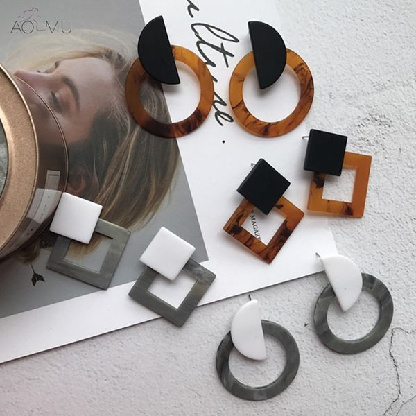 aomu japan tortoise color acrylic geometric round big stud earrings for women girl scrub stitching earrings party accesories, Golden;silver
aomu japan tortoise color acrylic geometric round big stud earrings for women girl scrub stitching earrings party accesories, Golden;silver