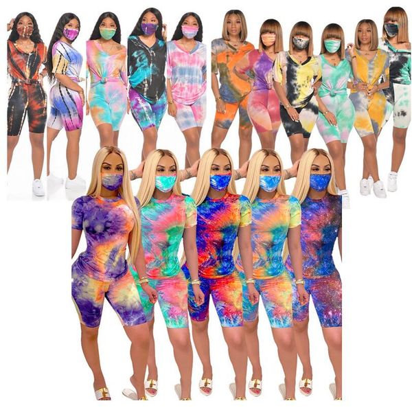 женщины tie dye шорты комплект короткие outfit спортивный костюм с face mask designer tshirt шорты спортивная одежда 3 шт одежда повседневны, White
женщины tie dye шорты комплект короткие outfit спортивный костюм с face mask designer tshirt шорты спортивная одежда 3 шт одежда повседневны, White