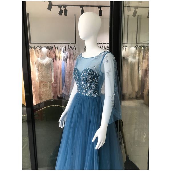 liya2019 new o-neck jewelry blue a line long sweetheart elegant beading straps luxury tulle formal evening prom dress, White;black
liya2019 new o-neck jewelry blue a line long sweetheart elegant beading straps luxury tulle formal evening prom dress, White;black