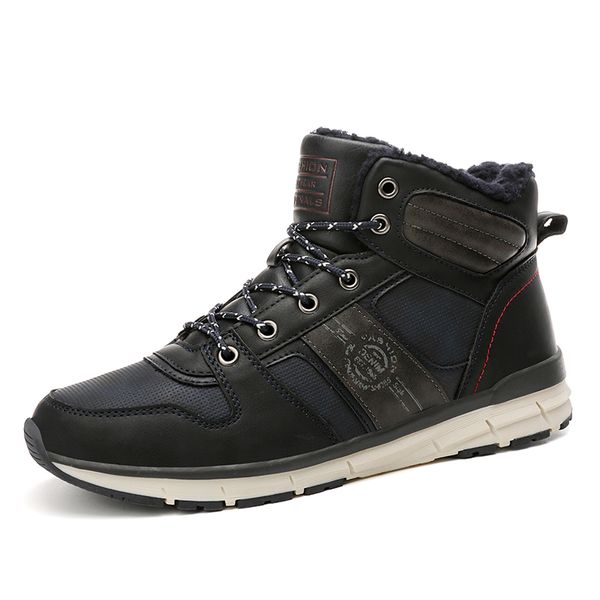 high 019 classic leather ankle men boots snow shoes warm autumn winter fur plush male casual boots sneakers footwear size 45, Black
high 019 classic leather ankle men boots snow shoes warm autumn winter fur plush male casual boots sneakers footwear size 45, Black