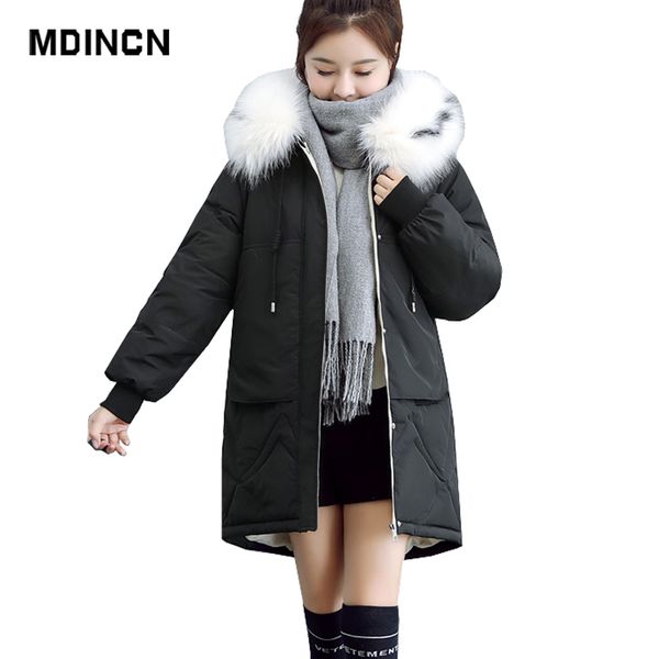 mdincn women long coat parka winter warm velvet thicken faux fur coats parka female solid large size women jacket outwear, Black
mdincn women long coat parka winter warm velvet thicken faux fur coats parka female solid large size women jacket outwear, Black