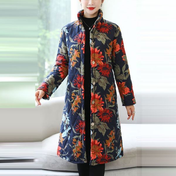 women's down & parkas print coat ladies fashion women button warm retro printing long sleeve blouse loose abrigos mujer invierno 2021, Black
women's down & parkas print coat ladies fashion women button warm retro printing long sleeve blouse loose abrigos mujer invierno 2021, Black