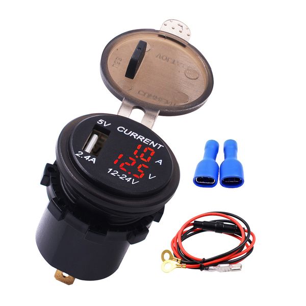 new single 2.4a usb with 60cm wire car charger cigarette lighter socket power adapter with led digital voltmeter meter monitor 
new single 2.4a usb with 60cm wire car charger cigarette lighter socket power adapter with led digital voltmeter meter monitor