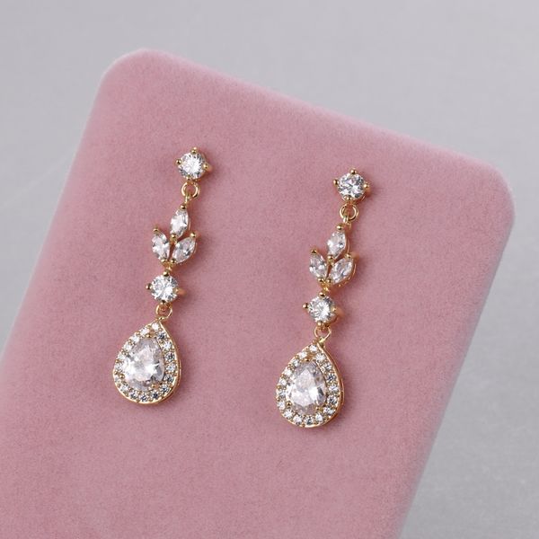 new arrival teardrop cubic zirconia cz crystal bridal wedding earrings for brides or bridesmaid, Silver
new arrival teardrop cubic zirconia cz crystal bridal wedding earrings for brides or bridesmaid, Silver