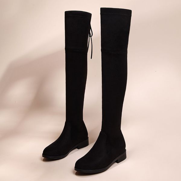 suede boots femme boots woman overknee 2019 flat bottom long increase overknee high thin, Black
suede boots femme boots woman overknee 2019 flat bottom long increase overknee high thin, Black
