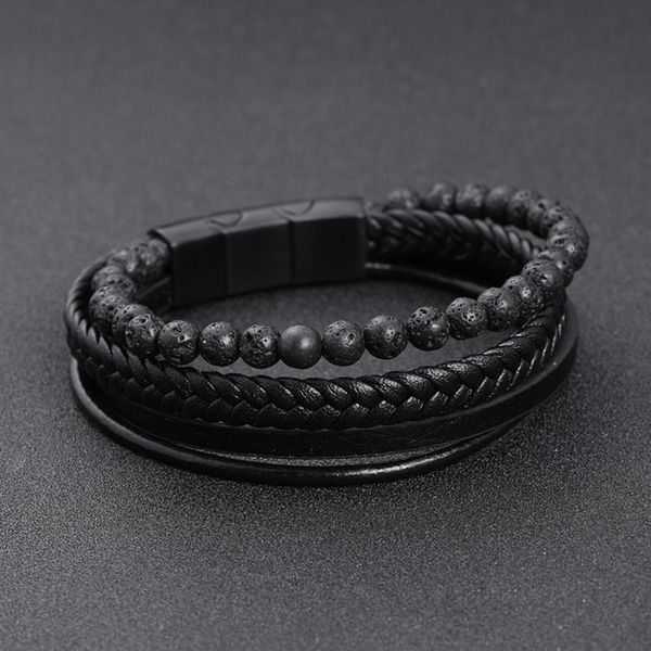 men's titanium steel bracelet black personality leather woven anchor leather bracelet rope, Golden;silver
men's titanium steel bracelet black personality leather woven anchor leather bracelet rope, Golden;silver
