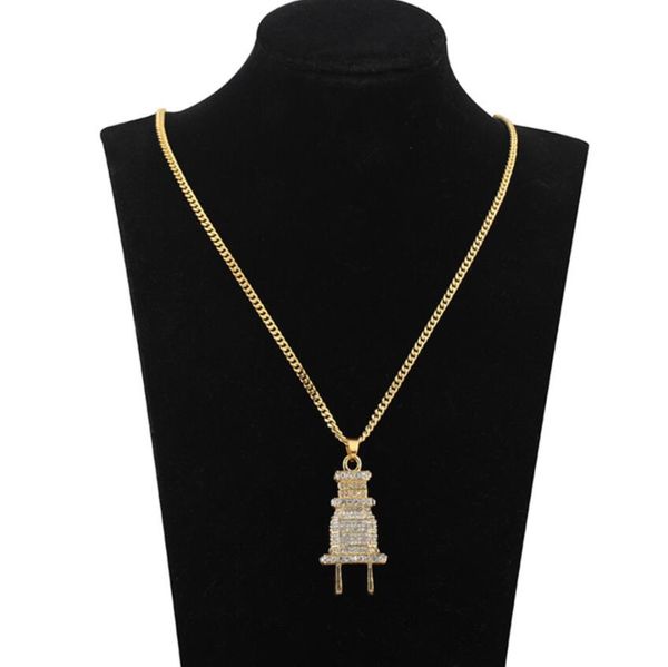 lassic plug pendant gold plated iced out men's plug pendant necklace plated charm micro pave full rhinestone cuban chain men jewerly 2c, Silver
lassic plug pendant gold plated iced out men's plug pendant necklace plated charm micro pave full rhinestone cuban chain men jewerly 2c, Silver
