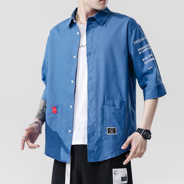 2020 mens summer dress shirts casual blouse regular fit three quarter sleeve shirts for men hemden herren chemise blanche homme, White;black
2020 mens summer dress shirts casual blouse regular fit three quarter sleeve shirts for men hemden herren chemise blanche homme, White;black