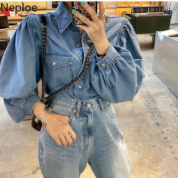 neploe korean 2020 spring autumn fashion streetwear chaqueta mujer retro puff long sleeve denim jacket women blue jaqueta 47181, Black;brown
neploe korean 2020 spring autumn fashion streetwear chaqueta mujer retro puff long sleeve denim jacket women blue jaqueta 47181, Black;brown