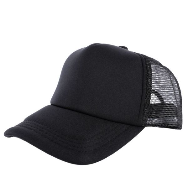 

attractive adjustable casual summer hat solid baseball cap trucker mesh blank visor hats, Black;white