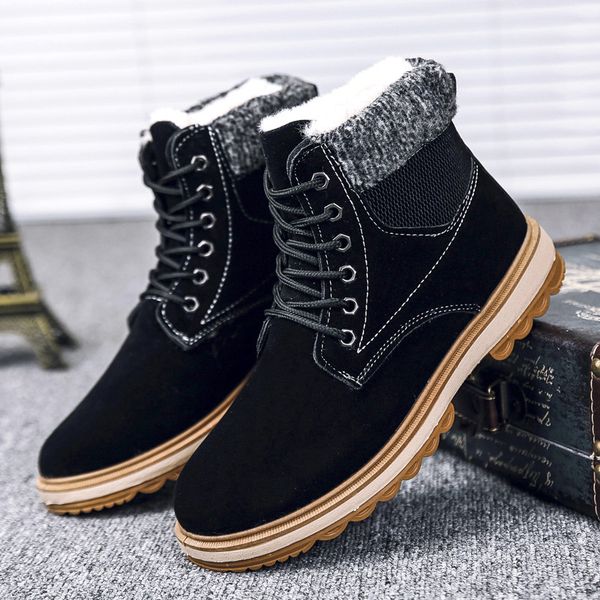 pdmosy winter boots men shoes warm plus fur winter snow boots work shoes men pu leather lace-up ankle plus size, Black
pdmosy winter boots men shoes warm plus fur winter snow boots work shoes men pu leather lace-up ankle plus size, Black