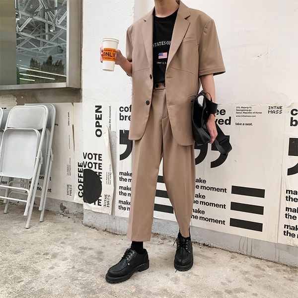 2019 summer new korean version of loose harajuku trend student business casual men's three-color pants streetwear, Black
2019 summer new korean version of loose harajuku trend student business casual men's three-color pants streetwear, Black