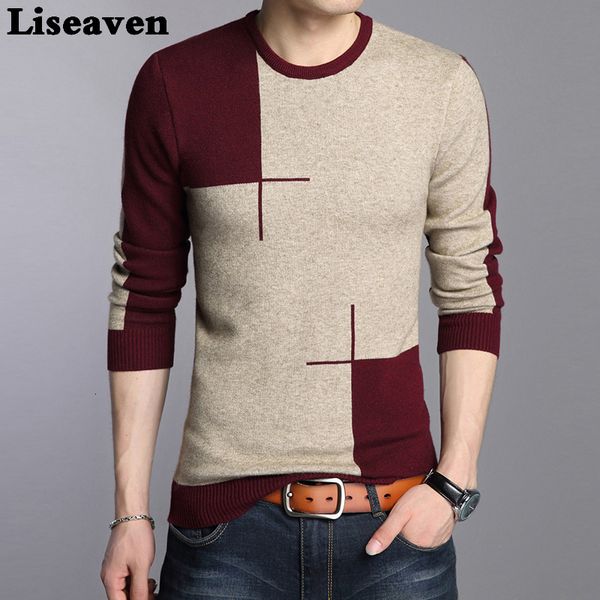 liseaven men casual pullover sweater fashion o neck knitwear long sleeve male pullovers sh190930, White;black
liseaven men casual pullover sweater fashion o neck knitwear long sleeve male pullovers sh190930, White;black