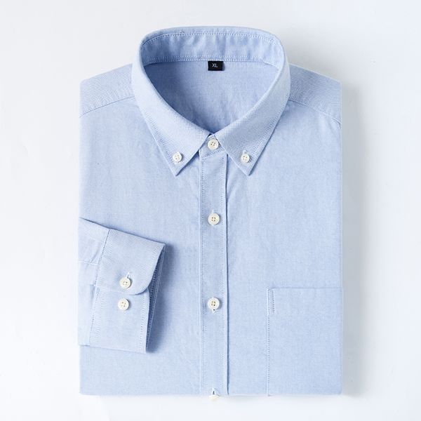 men's standard-fit oxford cotton dress shirts single pocket solid/plaid/striped button-down collar long-sleeve casual shirt, White;black
men's standard-fit oxford cotton dress shirts single pocket solid/plaid/striped button-down collar long-sleeve casual shirt, White;black