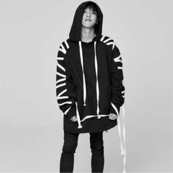 star concert and men's brand hoodie woven belt decoration loose men and women couple luxury sweater, Black
star concert and men's brand hoodie woven belt decoration loose men and women couple luxury sweater, Black