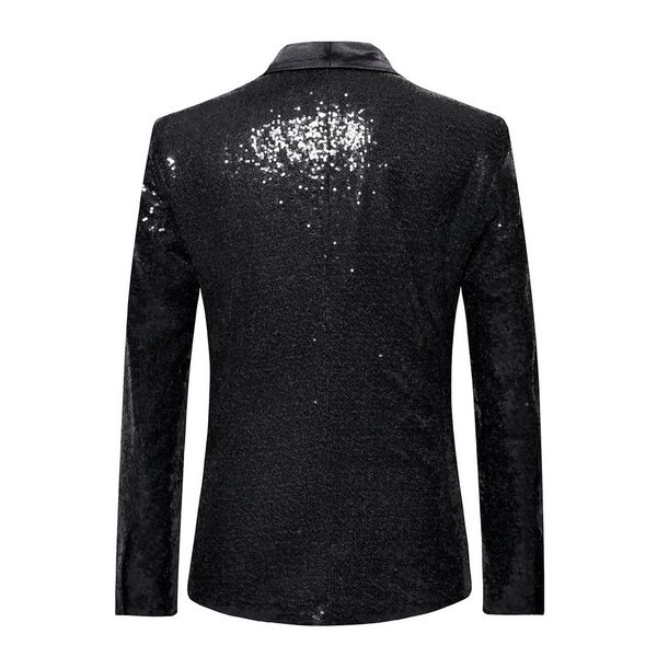 oeak autumn men's large sizeshining suit one button blazer coat party cocktail sequinl jacket casual dance sequin suit, White;black
oeak autumn men's large sizeshining suit one button blazer coat party cocktail sequinl jacket casual dance sequin suit, White;black