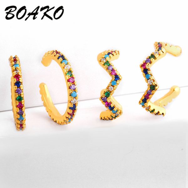boako simple ear cuffs rainbow cz clip on earrings for women no piercing fake cartilage earring ear wrap earcuff brincos jewelry, Golden
boako simple ear cuffs rainbow cz clip on earrings for women no piercing fake cartilage earring ear wrap earcuff brincos jewelry, Golden