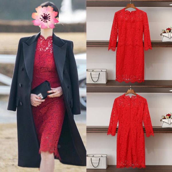 the eternal monarch of korean drama zheng encai with the same red lace medium and long slim dress gir, White
the eternal monarch of korean drama zheng encai with the same red lace medium and long slim dress gir, White