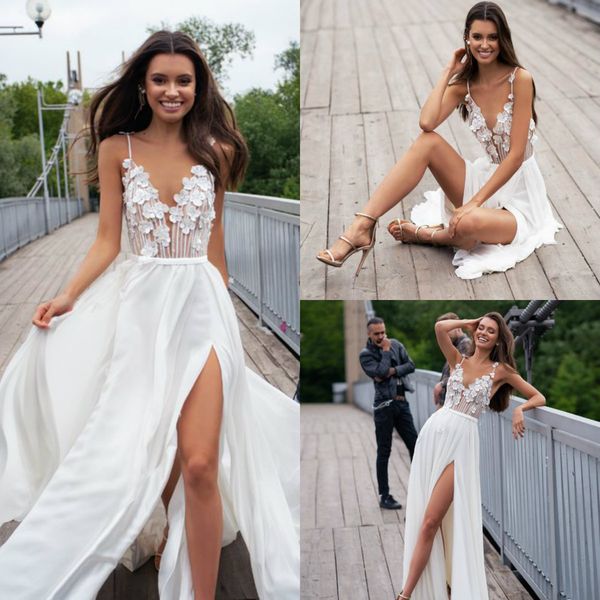 2020 papilio wedding dresses a line lace floral applique side split country wedding gowns custom sweep train bohemian abiti da sposa, White
2020 papilio wedding dresses a line lace floral applique side split country wedding gowns custom sweep train bohemian abiti da sposa, White