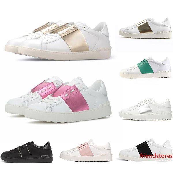 luxury designer shoes platform men women rivet sliver black green pink stripe leather casual shoe size 35-46
luxury designer shoes platform men women rivet sliver black green pink stripe leather casual shoe size 35-46