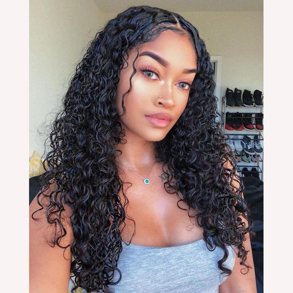 brizilian 13x6 lace front human hair wigs baby hair full lace wig curly 360 lace frontal wigs water wave for women natural hairline, Black
brizilian 13x6 lace front human hair wigs baby hair full lace wig curly 360 lace frontal wigs water wave for women natural hairline, Black