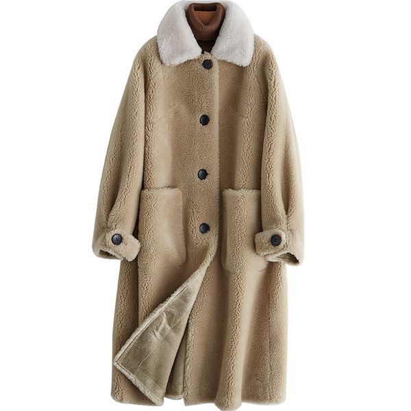 real fur coat wool jacket autumn winter coat women clothes 2020 korean sheep shearling fur suede lining abrigo mujer zt3603, Black
real fur coat wool jacket autumn winter coat women clothes 2020 korean sheep shearling fur suede lining abrigo mujer zt3603, Black