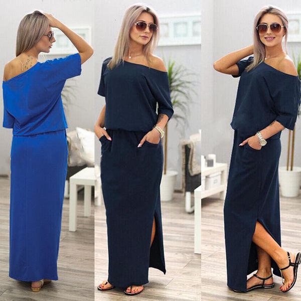 dress women summer long maxi boho evening with pocket holiday off shoulder split ladies summer party dress 2019 designer clothes, Black;gray
dress women summer long maxi boho evening with pocket holiday off shoulder split ladies summer party dress 2019 designer clothes, Black;gray