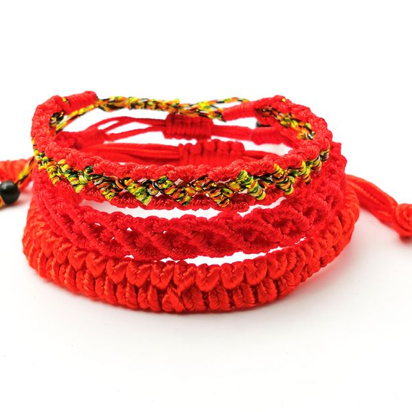 red rope thread charm bracelets for women men handmade braided jewelry gifts bieklik, Golden;silver
red rope thread charm bracelets for women men handmade braided jewelry gifts bieklik, Golden;silver