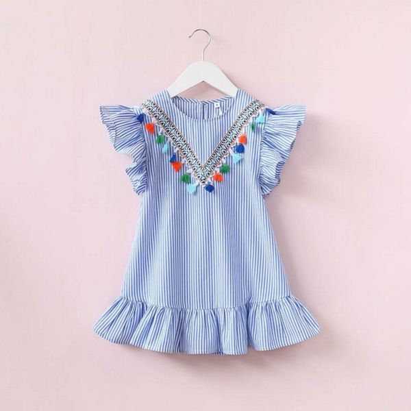 summer girls lovely tassel flying sleeve dress stripe cotton cute child party dresses for kids girl princess dress clothes, Red;yellow
summer girls lovely tassel flying sleeve dress stripe cotton cute child party dresses for kids girl princess dress clothes, Red;yellow