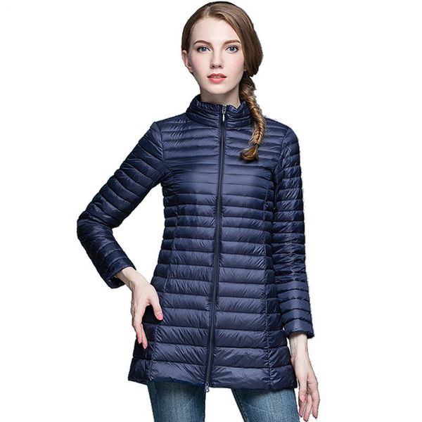 winter women's long down jacket 8 color new jacket medium long stand collar slim down lightweight white duck coat, Black
winter women's long down jacket 8 color new jacket medium long stand collar slim down lightweight white duck coat, Black