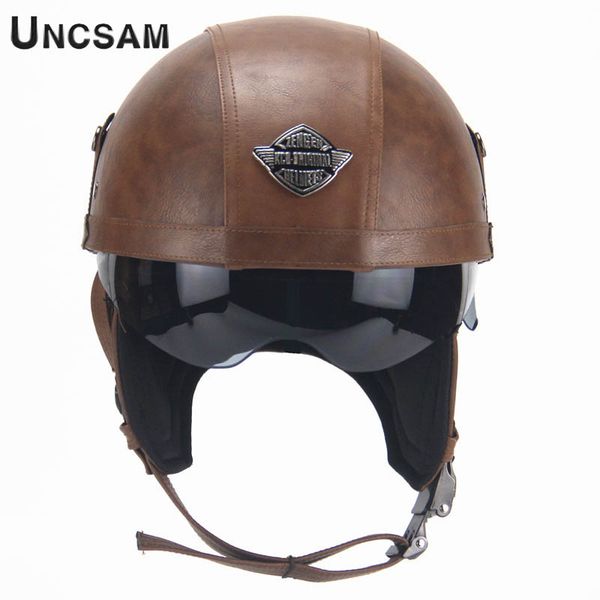 motorcycle helmet retro personality helmet half summer pedal locomotive cruise leather four seasons men and women
motorcycle helmet retro personality helmet half summer pedal locomotive cruise leather four seasons men and women