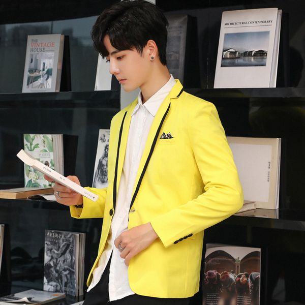 2019 youth fashion splicing led leisure suits, cultivate one's morality men small business suit single suit, White;black
2019 youth fashion splicing led leisure suits, cultivate one's morality men small business suit single suit, White;black