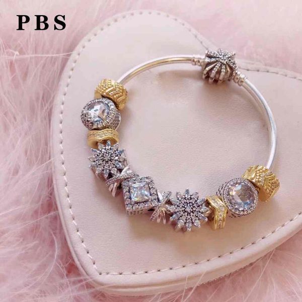 luxury wedding jewelry bracelet woman 925 silver charm beaded diy snowflake zircon pendant bracelet designer jewelry, Golden;silver
luxury wedding jewelry bracelet woman 925 silver charm beaded diy snowflake zircon pendant bracelet designer jewelry, Golden;silver