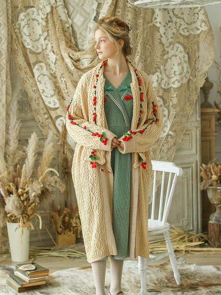 lynette's chinoiserie spring winter new original design women ultra loose mori girls oversized knitted woolen sweaters cardigans, White
lynette's chinoiserie spring winter new original design women ultra loose mori girls oversized knitted woolen sweaters cardigans, White