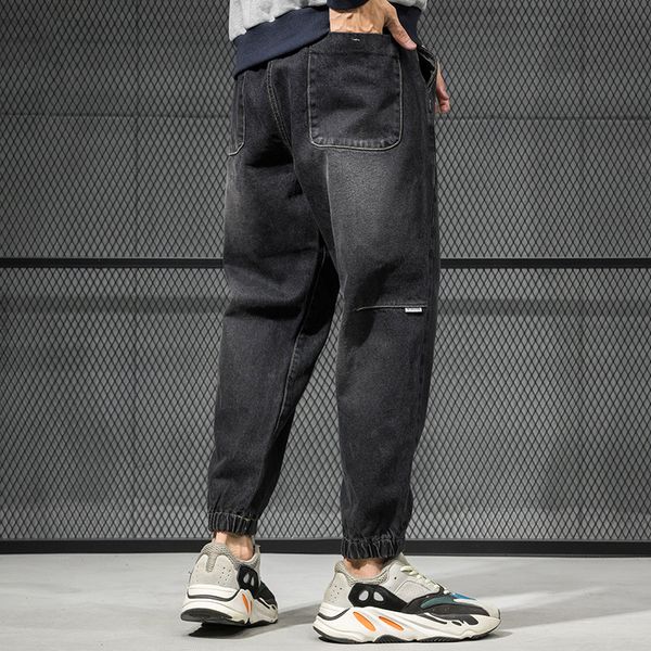 japanese style fashion men jeans loose fit spliced designer denim cargo pants harem jeans elastic waist hip hop jogger men, Blue
japanese style fashion men jeans loose fit spliced designer denim cargo pants harem jeans elastic waist hip hop jogger men, Blue